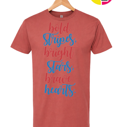 Bold Stripes Brave Hearts Tee