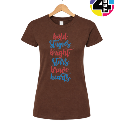 Bold Stripes Brave Hearts Women's Tee