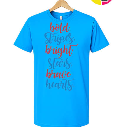 Bold Stripes Brave Hearts Tee