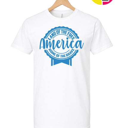 Land of the Free America Badge Tee