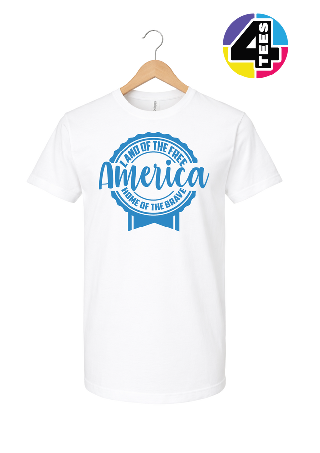 Land of the Free America Badge Tee