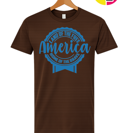 Land of the Free America Badge Tee