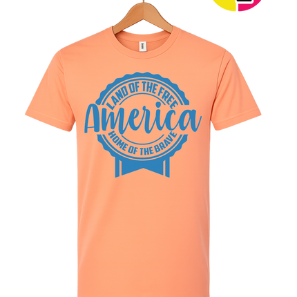 Land of the Free America Badge Tee