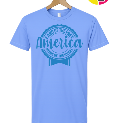 Land of the Free America Badge Tee