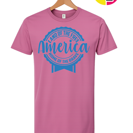 Land of the Free America Badge Tee