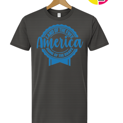 Land of the Free America Badge Tee