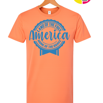 Land of the Free America Badge Tee