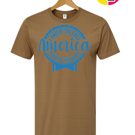 Land of the Free America Badge Tee