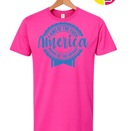 Land of the Free America Badge Tee