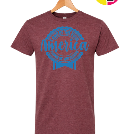 Land of the Free America Badge Tee
