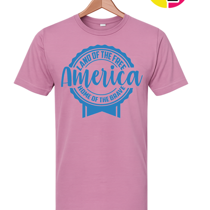 Land of the Free America Badge Tee