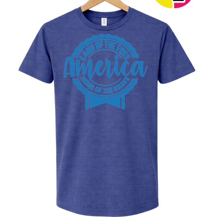 Land of the Free America Badge Tee