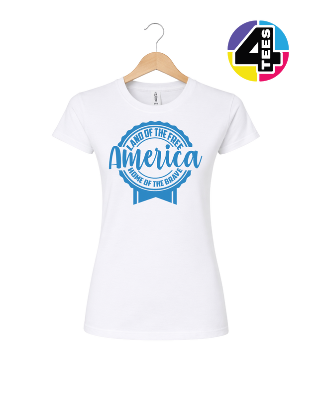 Land of the Free America Badge Women's Tee