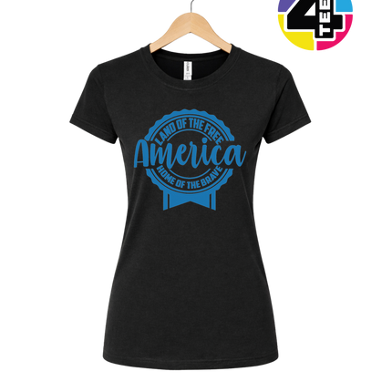 Land of the Free America Badge Women's Tee