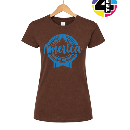 Land of the Free America Badge Women's Tee