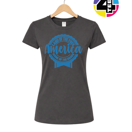 Land of the Free America Badge Women's Tee