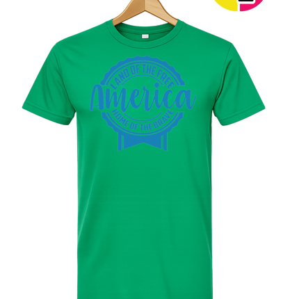 Land of the Free America Badge Tee