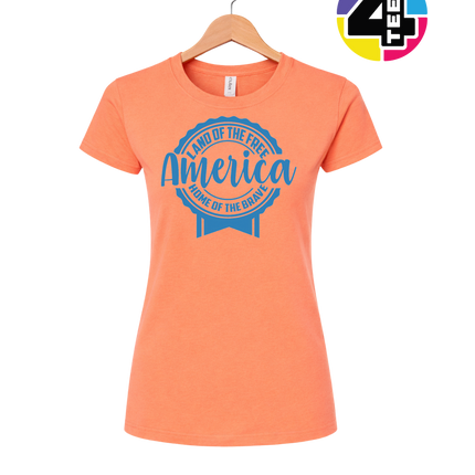 Land of the Free America Badge Women's Tee