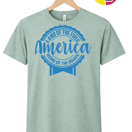 Land of the Free America Badge Tee