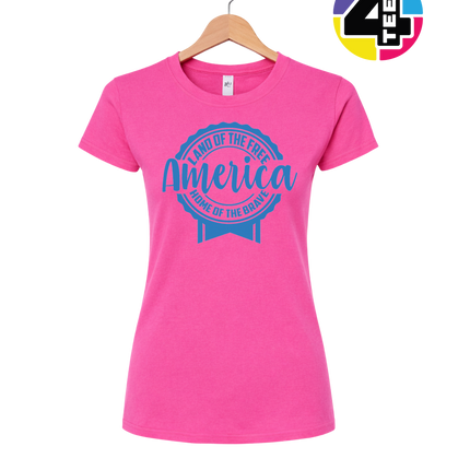 Land of the Free America Badge Women's Tee