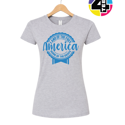 Land of the Free America Badge Women's Tee
