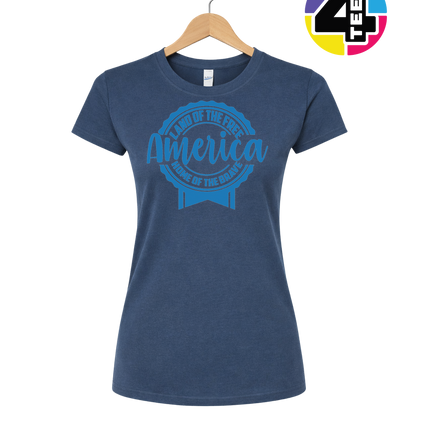 Land of the Free America Badge Women's Tee