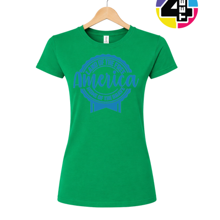 Land of the Free America Badge Women's Tee