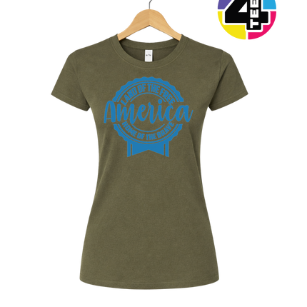 Land of the Free America Badge Women's Tee