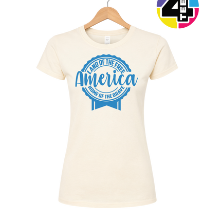 Land of the Free America Badge Women's Tee