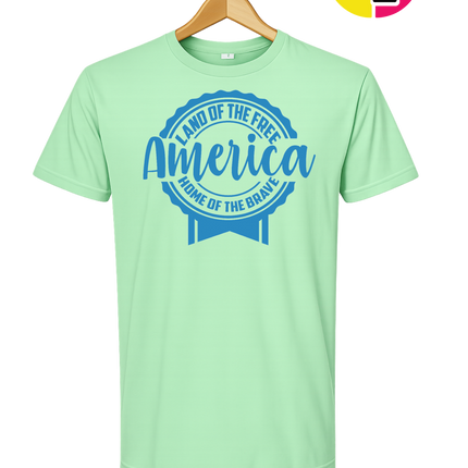 Land of the Free America Badge Tee