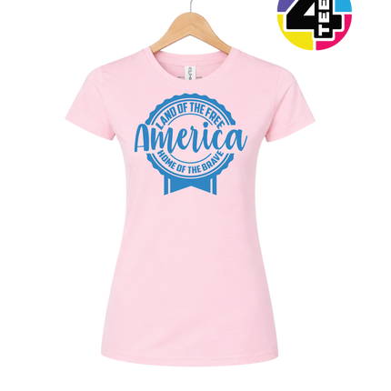 Land of the Free America Badge Women's Tee