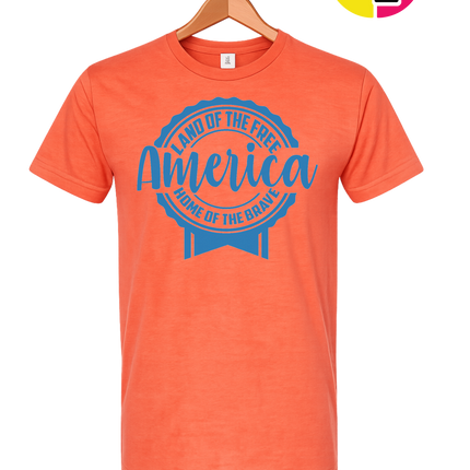 Land of the Free America Badge Tee