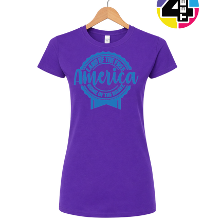 Land of the Free America Badge Women's Tee