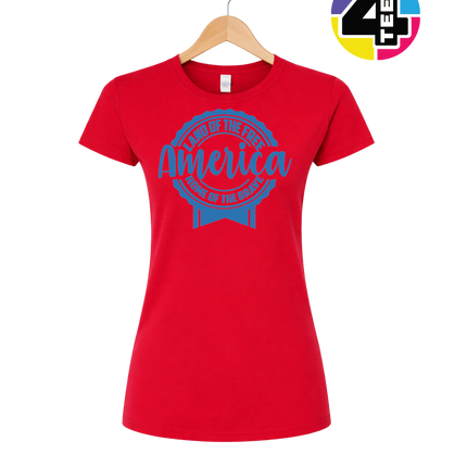Land of the Free America Badge Women's Tee