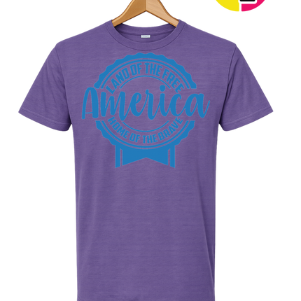 Land of the Free America Badge Tee