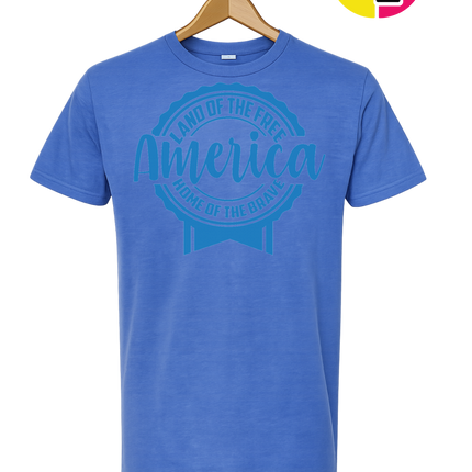 Land of the Free America Badge Tee