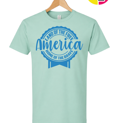 Land of the Free America Badge Tee