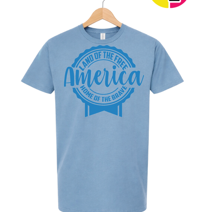 Land of the Free America Badge Tee