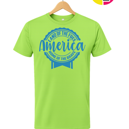 Land of the Free America Badge Tee