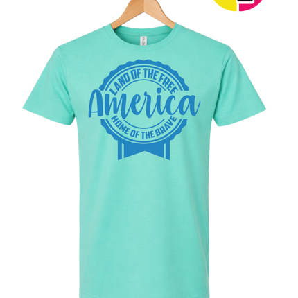 Land of the Free America Badge Tee