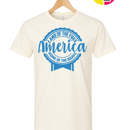 Land of the Free America Badge Tee