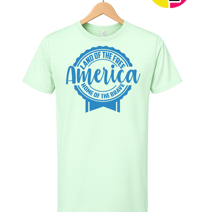 Land of the Free America Badge Tee