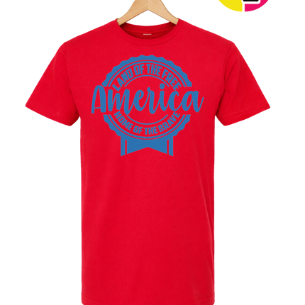 Land of the Free America Badge Tee