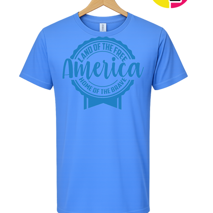Land of the Free America Badge Tee