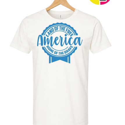 Land of the Free America Badge Tee