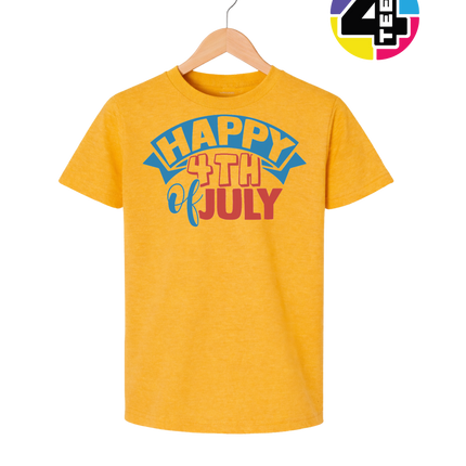 Happy 4th of July Banner Youth Tee