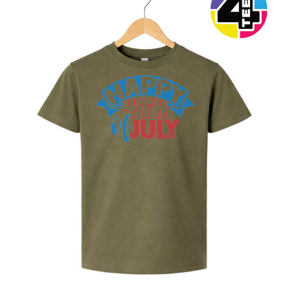 Happy 4th of July Banner Youth Tee