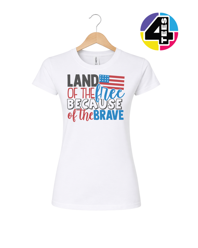 Land of the Free Brave Women's Tee