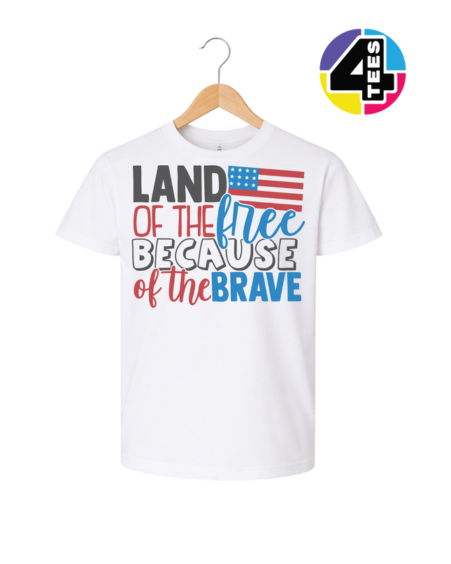 Land of the Free Brave Youth Tee