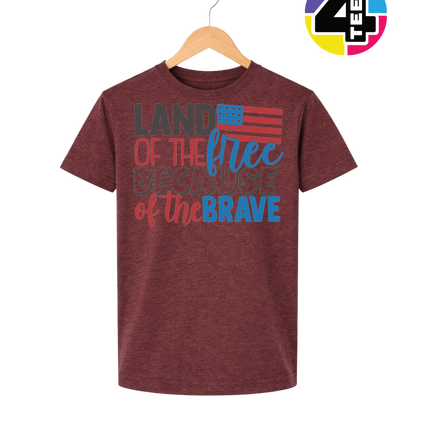 Land of the Free Brave Youth Tee